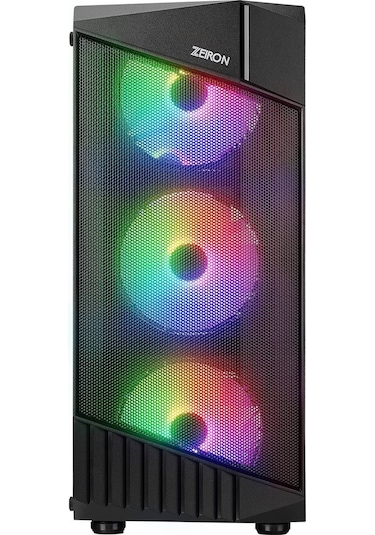 Zeiron Montreal 4x12CM RGB Fanlı Mesh Panel Oyuncu Bilgisayar Kasası