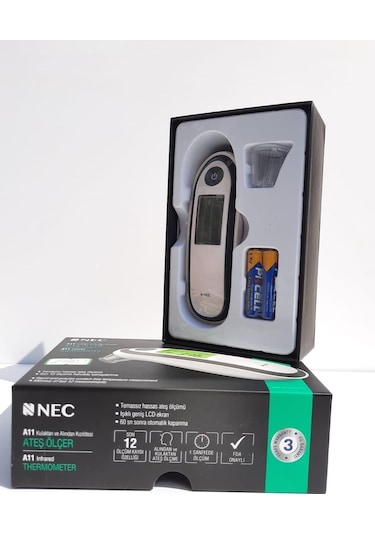 Nec A11 Alından ve Kulaktan Kızılötesi Temassız Ateş Ölçer Beyaz