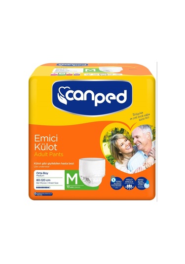 Canped Emici Külot Hasta Bezi M-Orta 60 Adet (6Pk*10)