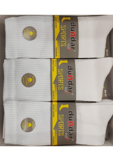 Dündar Plus 7101 Erkek Tenis Çorap 12 Adet 001