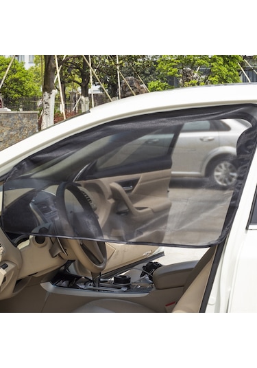 Gajeena Otomobil Yan Cam Manyetik Güneşlik Siyah Ağ Fileli Güneş Koruma Perdesi