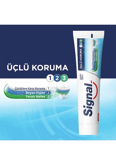 Signal Nane Ferahlığı Çürüklere Karşı Üçlü Koruma Diş Macunu 6 x 120 ML