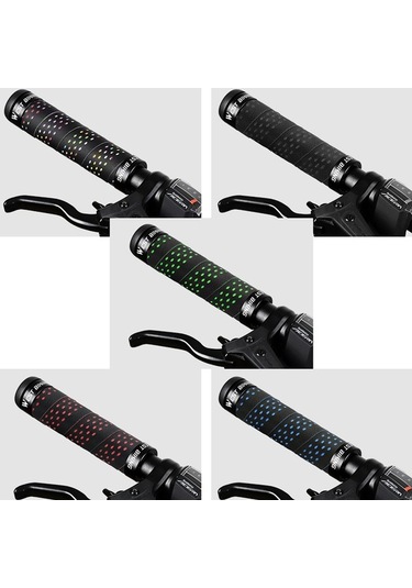 Novahub 2 Adet Yumuşak Bisiklet Gidon Tutacakları Kaymaz Şok Emici Kauçuk Tutacaklar Bisiklet Gidonu