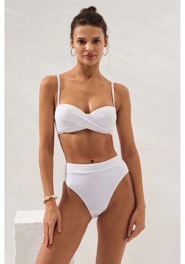 Pierre Cardin Tek Parça Alt - Yüksek Bel Bikini Altı Toparlayıcı, Kusursuz Form, Iz Bırakmaz Konfor Beyaz