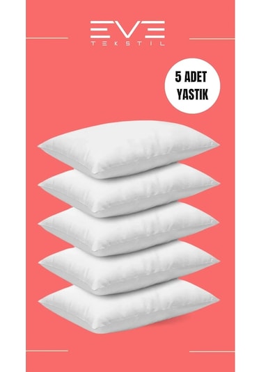 Eve Tekstil 5 Adet Micro Silikon Elyaf Nonwovenyastık 50x70cm 700 Gr