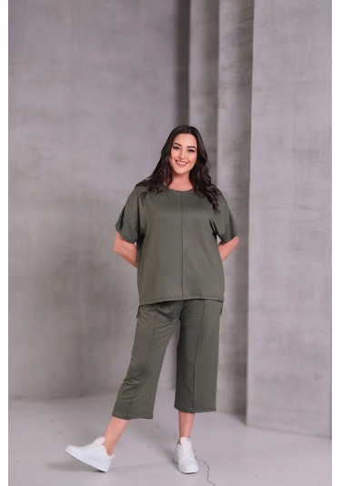 Önü Çimalı Takım Haki Yeşil Haki - Yeşil