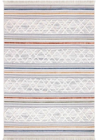 Vivaldi İndia 3015 Renkli İskandinav Serisi Salon Oturma Yatak Odası Halısı Çok Renkli