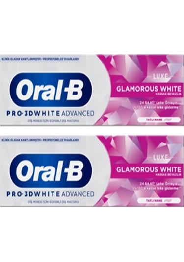 Oral-B Pro 3D White Advanced Luxe Glamorous Diş Macunu 2 x 75 ML