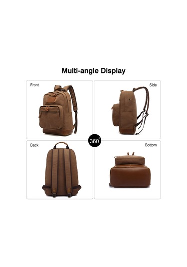 Kanvas Sırt Çantası, Okul Çantası, Yürüyüş Sırt Çantası, Dış Sarı