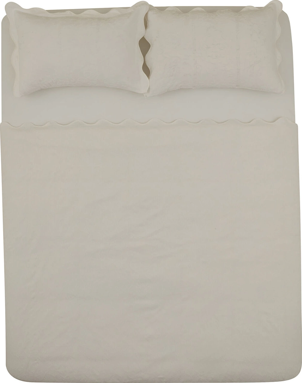 Karaca Home Marıbel %100 Pamuk Yatak Örtüsü Takımı Beyaz Beyaz