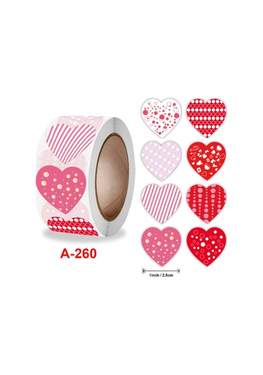 Vkemall A-263 Sevgililer Günü Kalp Desenli Vinil Sticker, Evlilik & Ticari Dekorasyon, Tek Kullanımlık Özlü Etiket Plastik, Cam, Kumaş Uyumlu