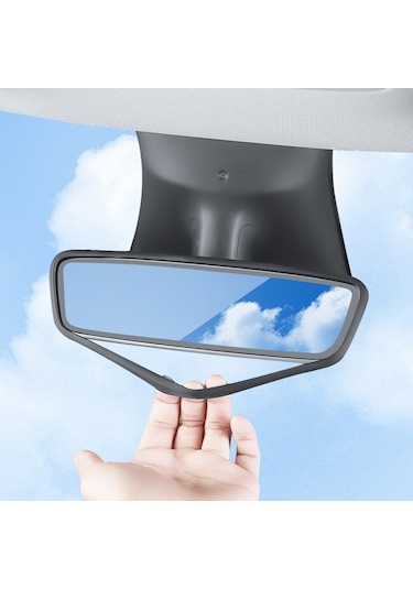 Tesla Model 3 / Y Araba İç Dikiz Bakış Aynası Silikon Koruyucu Kapak Beyaz