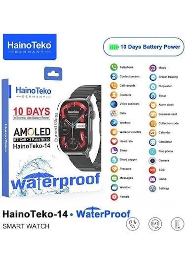 Haino Teko Teko14 Watch Ultra 14 Amoled Ekran Waterproof Akıllı Saat + 3 Kordonlu (İthalatçı Garantili)