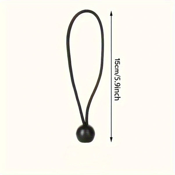 Xuweiwei 6lı Siyah Uv Dayanıklı Ağır Hizmet Bungee Kordonları Çadır Branda Treyler Bağlama Kayışı Diğer