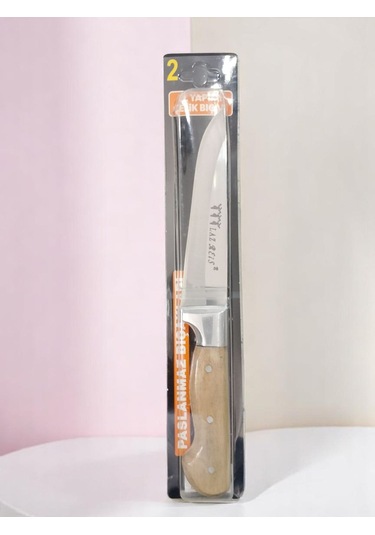 Lazreis Kurban Bıçağı No2, El Yapımı Paslanmaz Çelik Bıçak 16cm Ahşap