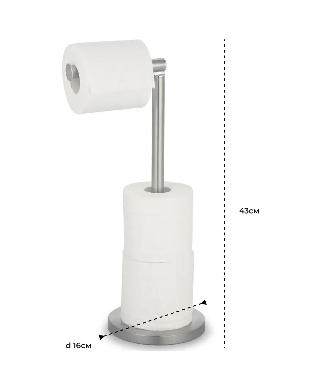 Kroffos 4 Rulo İçin Topraksı Tuvalet Kağıdı Tutucusu 55196052 Gri