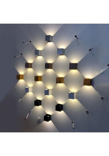 Suntek Kare Led Duvar Lambası Aplik Koridor Beyaz-beyaz-ışık Beyaz Beyaz Işık