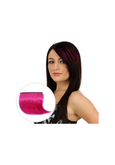 Cbtx Renk Gradyanı Görünmez Dikişsiz Saç Uzatma Peruk Parçası Düz Saç Parçası Renkli Saç Parçası Macenta