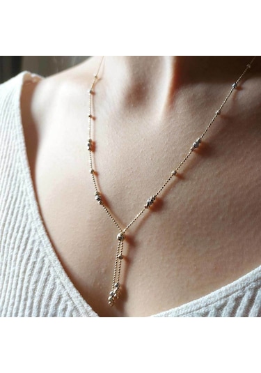 Altınbeyi Üç Renkli Dorika Kolye 14 Ayar Altın 3.80 Gram