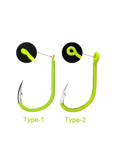 50 Adet Aydınlık Balıkçılık Kancaları Karbon Çelik Gece Glow Balıkçılık Kancaları Type 2&11