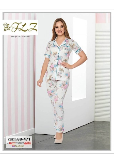 Dowry Flz 88-471 Kısa Kollu Bayan Pijama Takımı-2318-MOR Mor
