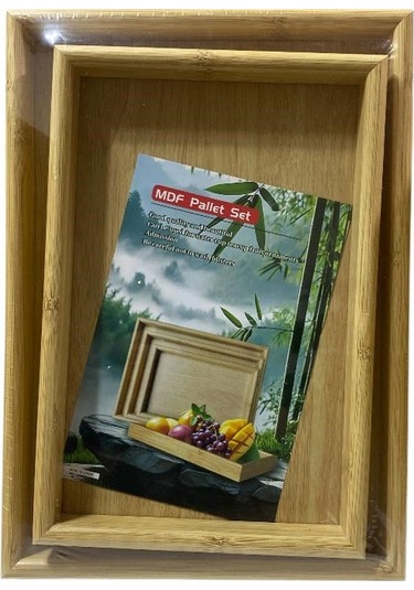 34 Cm Mdf 2 Li Servis Tepsisi 4251 Sarı