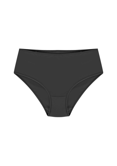 Bonbonetti %100 Pamuk Yüksek Bel Bato  3'Lü Paket Siyah Siyah Siyah Kadın Külot Siyah