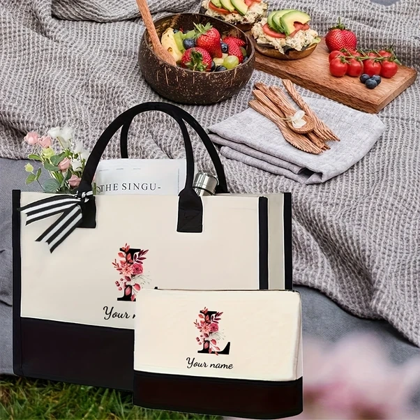 Willowhaven C18 Kahkwa Siyah Renk Bloklu 3 Parça Kişiselleştirilmeli Plaj Çantası Seti C18 Haki Siyah Renk Bloklama + Haki Şapka Model