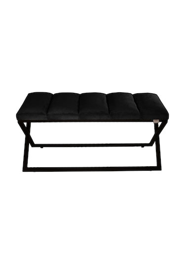 Varcera Black- Antrasit Dilimli Model Puf & Bench & Koltuk & Oturma Bankı & Yatak Odası Önü