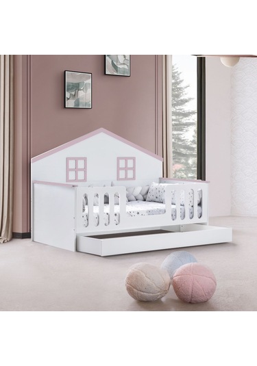 Bello Çocuk Odası Takımı, Bello Yavrulu Karyola, Fethiye 3 Kapaklı Dolap, Şifonyer - Pembe Renkli Bello Çocuk Odası Takımı, Bello Yavrulu Karyola, Fethiye 3 Kapaklı Dolap, Şifonyer - Pembe Renkli