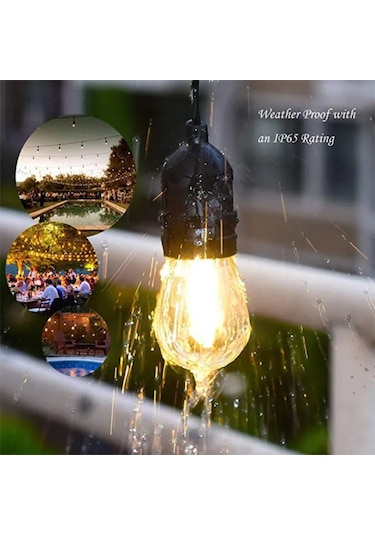 Forlife Güneş Enerjili Solar 5 Adet S14 Led Ampullü 5 Metre Led Işık Seti