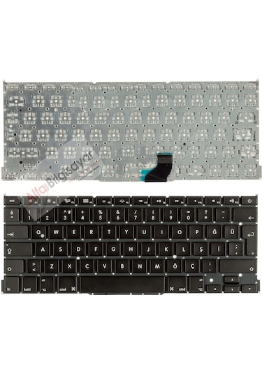 Alfabilgisayar Macbook Pro Uyumlu 13" Retına A1502 Klavye Türkçe Büyük Enterli