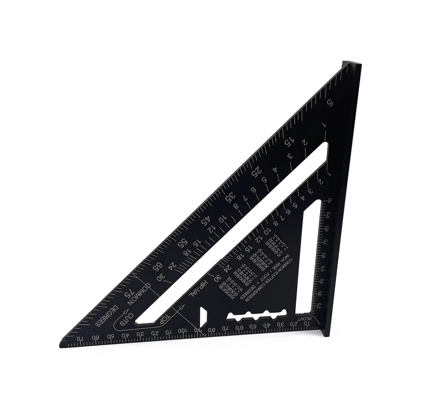 Folinda Alüminyum Profil Açı Ölçer - 90 Ve 45 İki Açı, Profesyonel Halka Tahta, Siyah Oksit, 7 İnç Metrik Ölçü