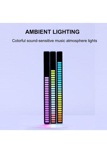 Youtek D08 Rgb Sesli Işık: Renkli Ritim, Tek Renk Spektrum, Solunum Modu - Parlaklık/hız Ayarlanabilir, Gürültü Engelleme Mikrofonlu Beyaz