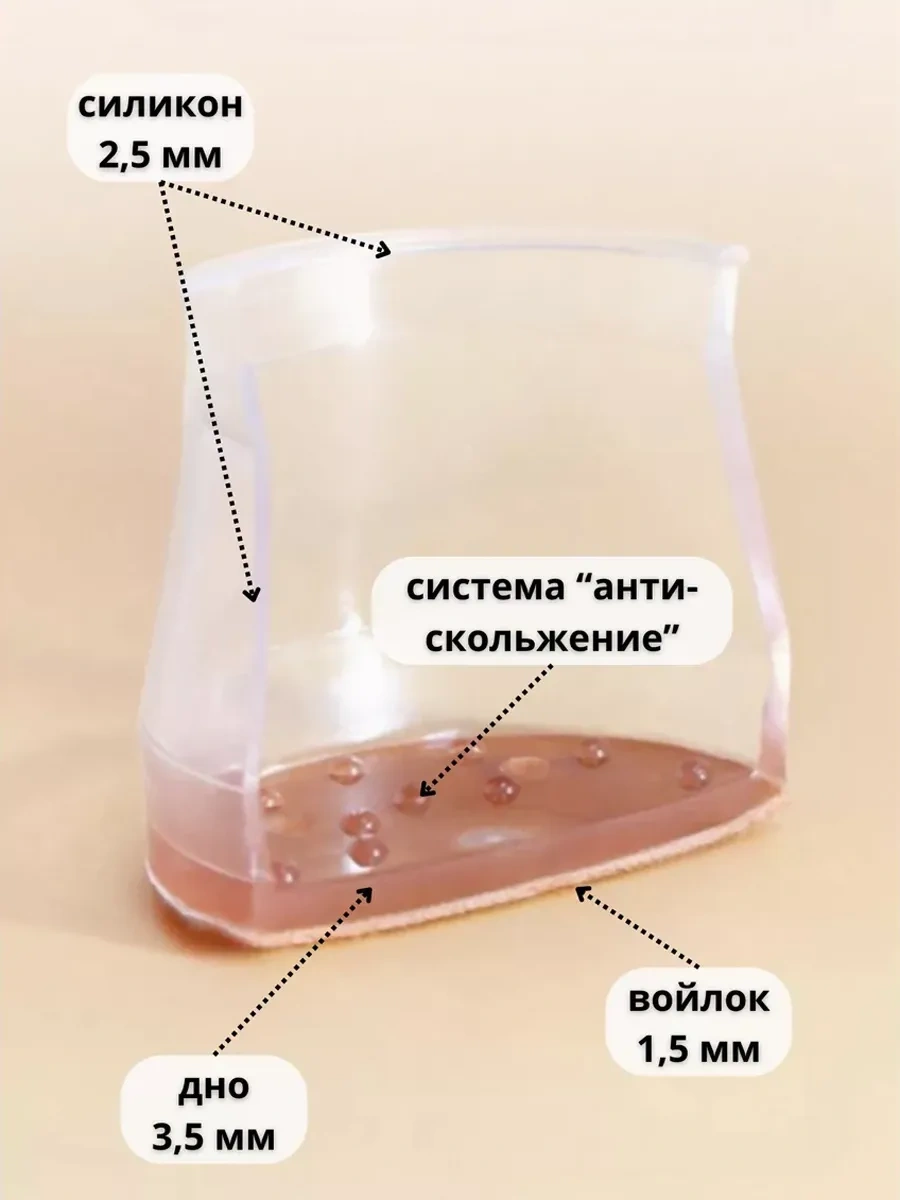 Domsadmarket Sırtlıkla Mobilya Ayakları İçin Silikon Koruyucu Pedler 16 Adet 171537455 Beyaz