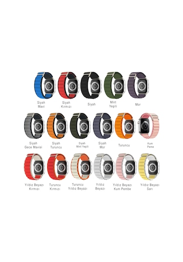 Kyver  Apple Uyumlu  Watch  9/8/7/6/se Alpne Loop Kordon 38/40/41mm