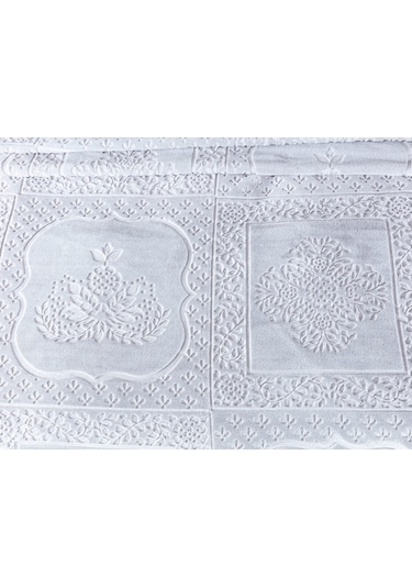 Madame Coco Rochelle Vizon Emboss Battaniye 1kbatc0436çift Kişilik-gri Vizon