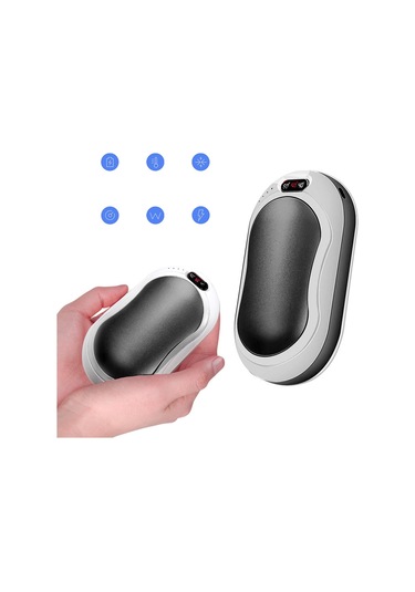 Anjiexun El Isıtıcıları 10000mah Uzun Ömürlü Usb El Isıtıcıları Taşınabilir Siyah