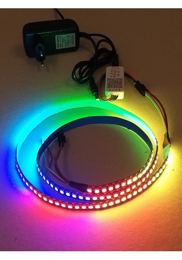 Ws2812B Tak çalıştır vaziyette Argb 144Lü Şerit Led 5V