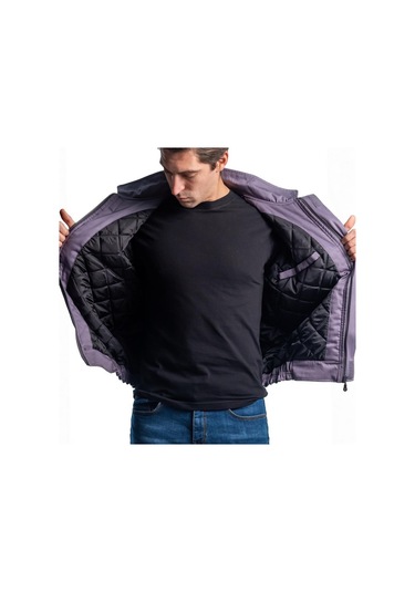 Şensel, Reflektörlü Kapitoneli Mont, Gri -92E331- Iş Montu