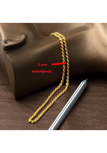 60 cm. Burma 8 Ayar Altın Zincir 8HL603
