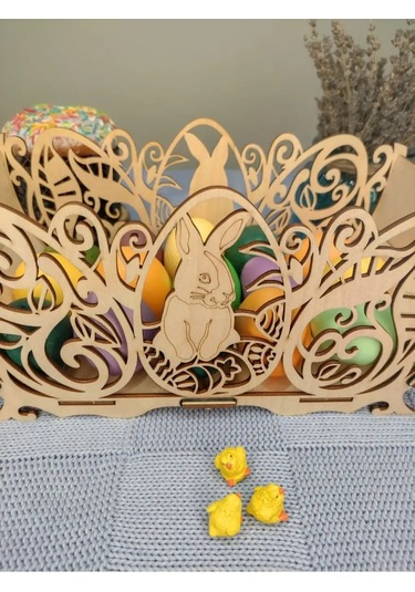 Woodiks Durulama Sırtlı Sepet Ekmeklik - Tavşan 155221114 Bej Açık