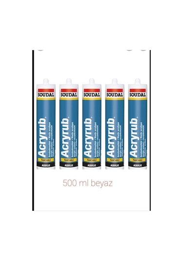 Silikonize Mastik 500gr Beyaz 5 Adet