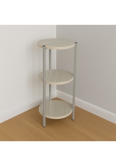 Çok Amaçlı 3 Katlı Raf - Çiçeklik, Organizer, Sehpa Ve Köşe Rafı