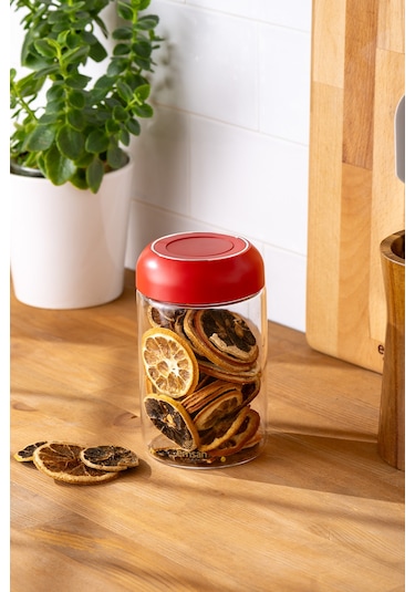 Emsan Simple Saklama Kavanozu 870 ML Kırmızı