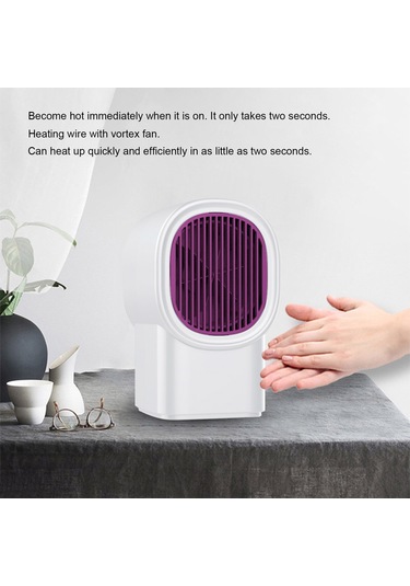 Symbee Masaüstü Sıcaklık Verici - 2 Saniye Hızlı Isınma - Elektrikli Isıtıcı - Gri Renk - Avrupa Standartı Ac220v