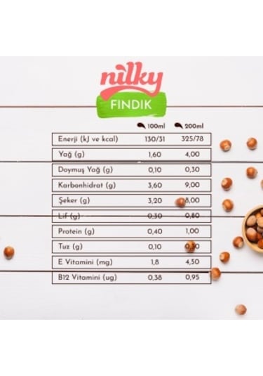 Nilky Hazelnut Fındıklı İçecek 1 L
