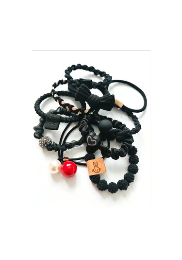 Mını Shop Msk Saç Lastikleri, 10'lu Set 206266481 Siyah