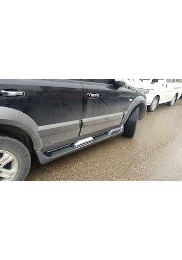 Kia Sportage Uyumlu Yan Basamak 2003-2009 Side Step Oem Style Gri