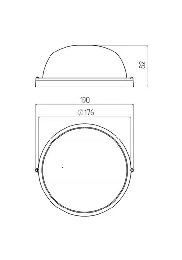 Era Ip54 E27 60w D176 Beyaz Yuvarlak Tavan Lambası Çevresel Hizmetler İçin 16388481 Diğer